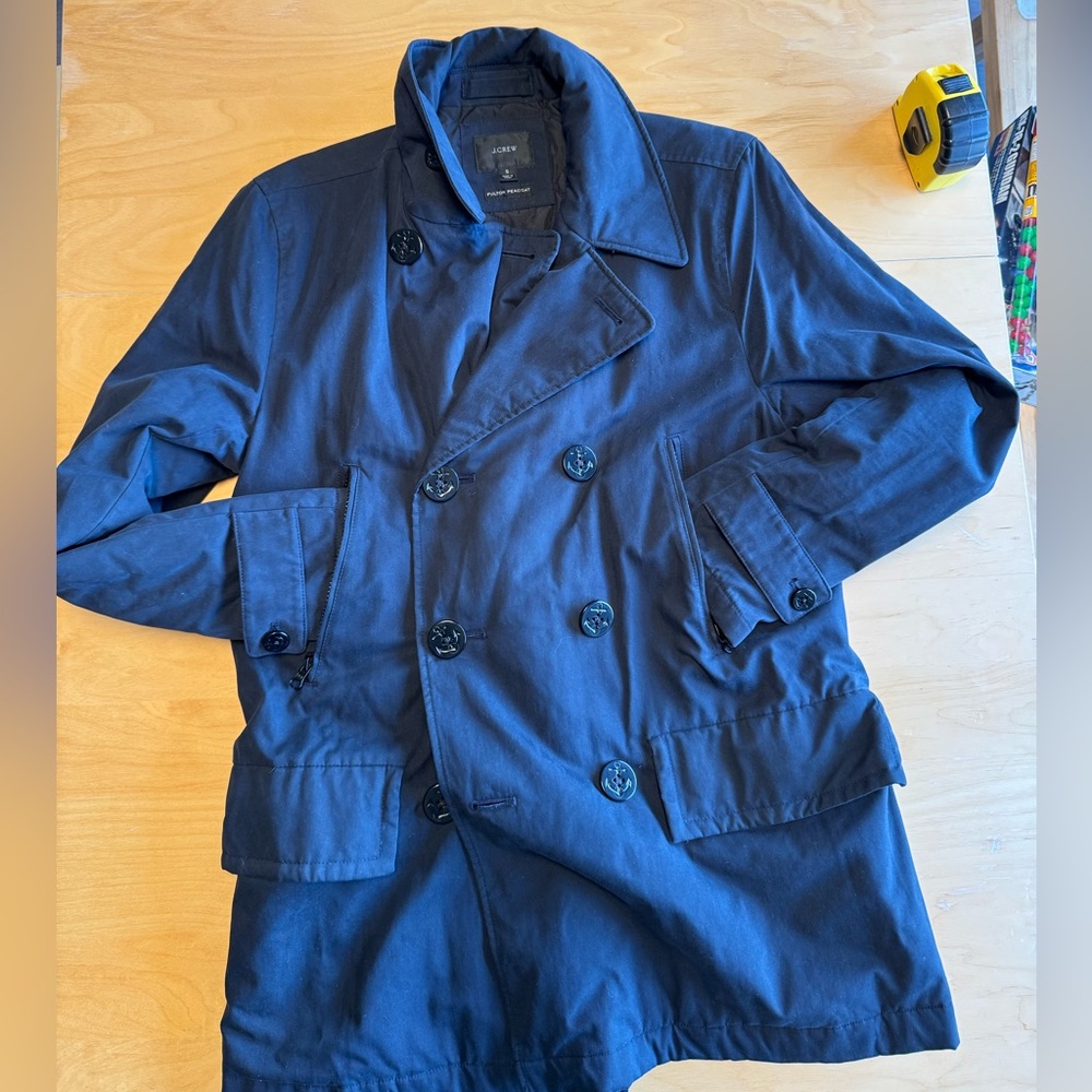 J Crew Fulton insulated peacoat with PrimaLoft®- Midnight Navy Sz S